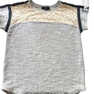 Elegant lace and metal top